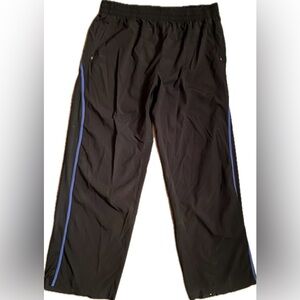 Tek Gear Black Track Pants with Blue Accents, zipper pockets. Men’s size XL